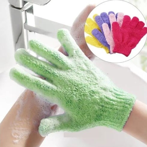 Picture of Shower gloves, Shower scrubber gloves -1pair(Multicolor)