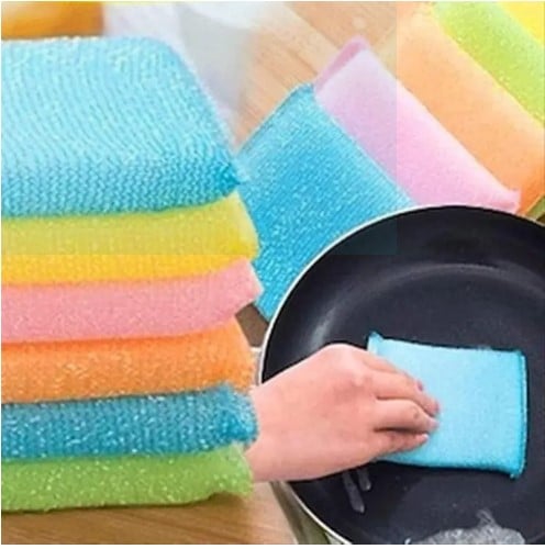 Picture of 4 pcs- Dish Wash Foam Scrubber Pad(Multicolor)