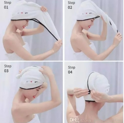 Picture of Dry Hair Cap Microfiber Quick Towel Magic Hair Towel Wrap for Women Absorbent Towel(Multicolor)