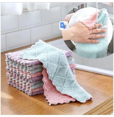 Picture of 5 piece-Microfiber double-sided Kitchen Dish cloth Towel(Multicolor)