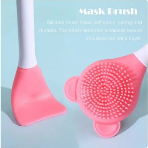 Picture of Double Head Facial Mask Brush Silicone Applicator Spoon Spatula Stirring Stick Women Skin Face Cleansing Care Home Makeup Tools(Multicolor)