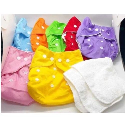 Picture of 1 piece BABY WASHABLE & Adjustable DIAPER with 2pcs Napi/pad(Multicolor)