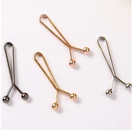 Picture of 12 pcs Headscarf clip scarf clip t-padded corners to change shorts pants waist circumference to tighten cuffs tighten fixing clips(Multicolor)