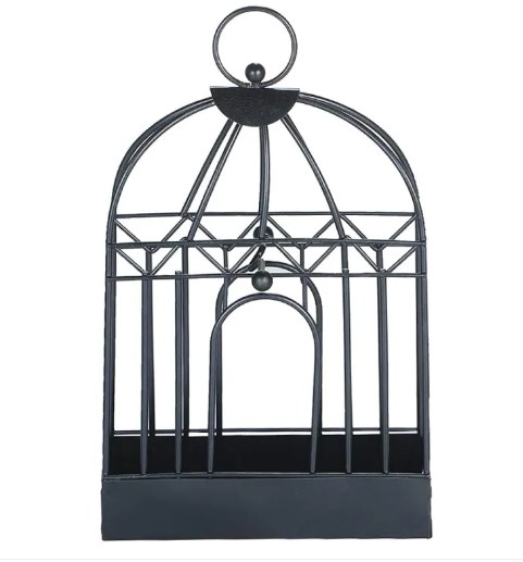 Picture of Birdcage Shape Iron Mosquito Coil Holder Stand Mosquito Repellent Incense Burner Holder Hanger for Indoor Home Living Room Bedroom Hotel