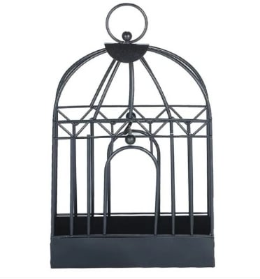 Picture of Birdcage Shape Iron Mosquito Coil Holder Stand Mosquito Repellent Incense Burner Holder Hanger for Indoor Home Living Room Bedroom Hotel