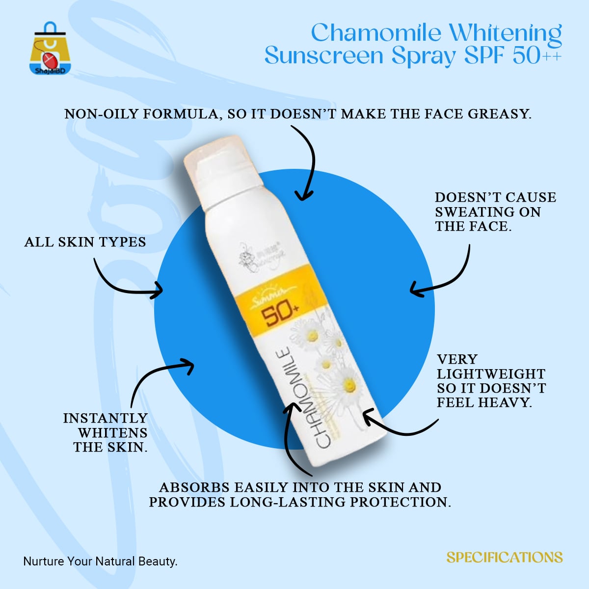 Picture of Chamomile Whitening Sunscreen Spray SPF 50++