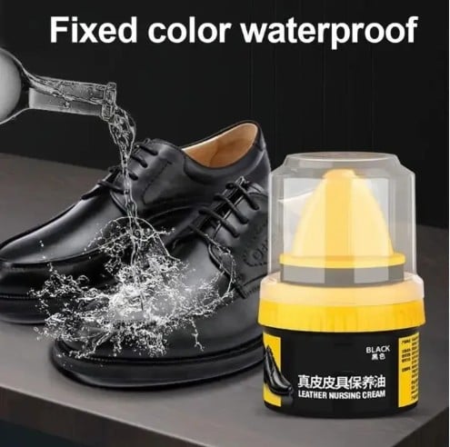 Picture of Leather Repair & Care Cream – Liquid Shoe Polish with Sponge | Universal Leather Balm for Shoes, Bags & Car Seats | Scratch Repair, Color Restore & Shine Enhancer | Premium Quality Leather Care Product