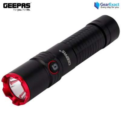 Picture of Geepas GFL51065 Rechargeable Zoomable LED Flashlight and Torch Light ( Black )