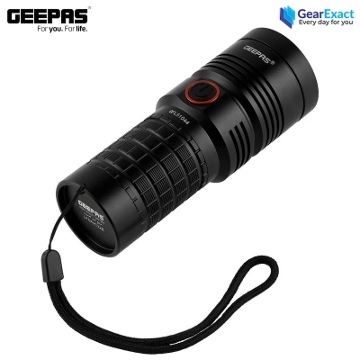 Picture of Geepas GFL51044 Rechargeable LED Flashlight and Torch Light with Power Bank ( Black )