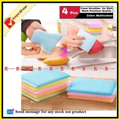 Picture of Foam Scrubber  for Dish Wash Premium Quality 4 pcs
