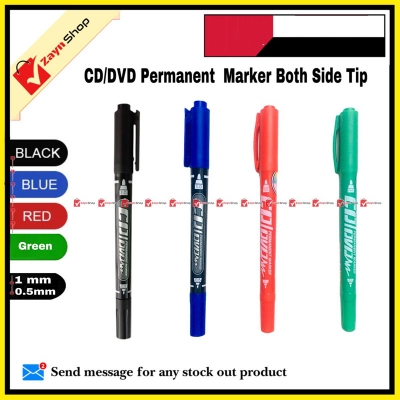 Picture of GXIN Permanent Marker Both side Tip (0.5mm and 1 mm ) CD/DVD Marker 2pcs Black / Blue / Red / Green