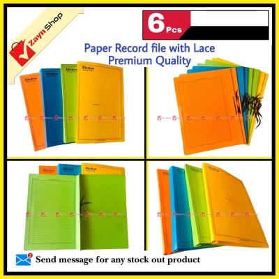 Picture of Paper Record file with Lace  Premium Quality pack of 6 pcs(Multicolor)