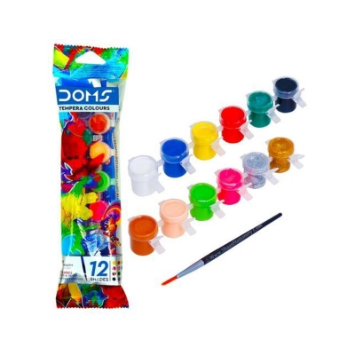 Picture of DOMS Tempera Colours 12 Shades with Free Brush