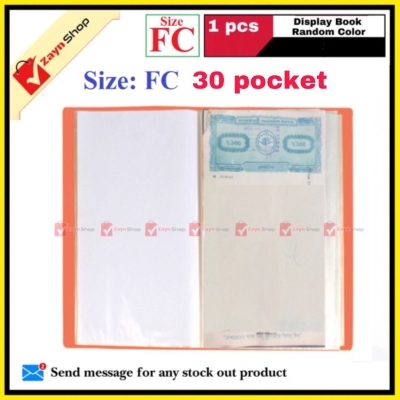 Picture of Display Book FC Legal Size 30 pocket Plastic File Folder Display Presentation Book Random color- 1pcs(Multicolor)