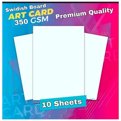 Picture of Paper Board Swidish Board Premium Quality Art Card 350 Gsm A4 Size Art Paper Printable 10 pcs