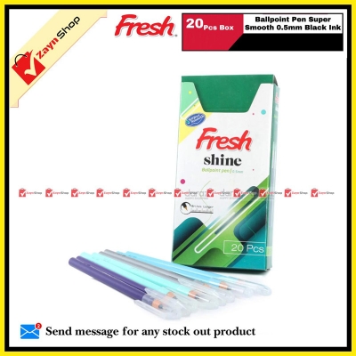 Picture of Fresh Shine Ballpoint Pen Super Smooth 0.5mm Black Ink (20 pcs Box)