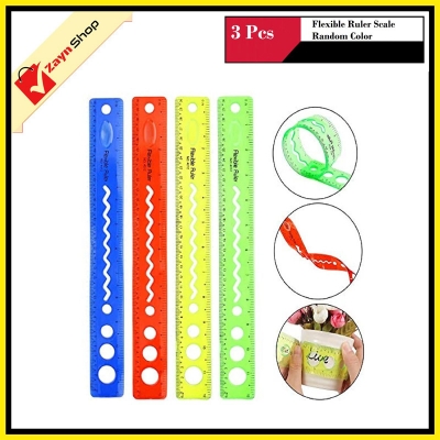Picture of Flexible Ruler Scale Random Color  30cm / 12 inch  Pack Of 3 pcs