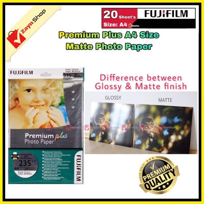 Picture of Fujifilm Matte Premium Plus Photo Paper A4 Size   20 Sheets