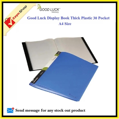 Picture of Good Luck Display Book 30 pocket Thick Plastic File Folder Display Presentation Book, A4 Size Random color 1pcs