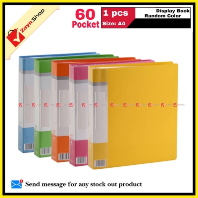 Picture of Display Book 60 Pocket Thin Plastic File Folder Display Presentation Book, A4 Size Random Color 1pcs - Innovative Design - Organize with Style