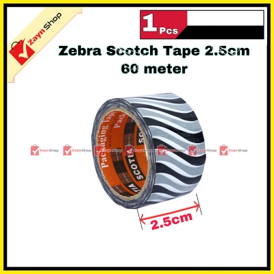 Picture of Zebra Scotch Tape Black & White wide 2.5cm 60 meter 1pcs