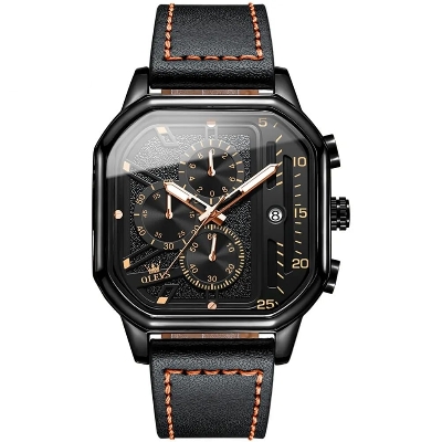 Picture of Inspired by Square Skeleton Quartz Watch For Men ( Gold )