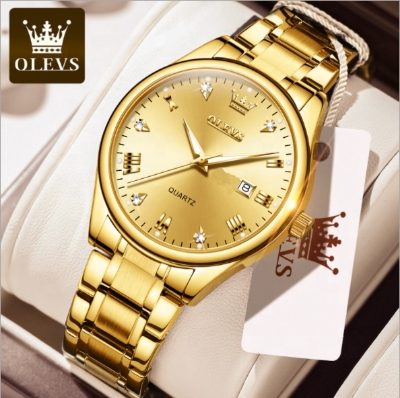 Picture of OS 5563 copy Golden Stainless Steel Analog Wrist Watch For Men - Watch For Men ( blue silver )