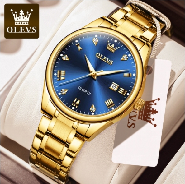 Picture of OS 5563 copy Golden Stainless Steel Analog Wrist Watch For Men - Watch For Men ( blue silver )