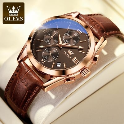 Picture of Inspired by olevs Leather Quartz Fashion Watch for Men
