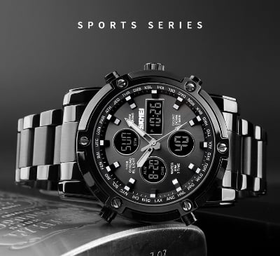 Picture of Versatile -Choice and Remark -SKMEI Fashionable Quartz Dual Display Watch 1389- Avant-garde Qualityful - Easy To care and Longive