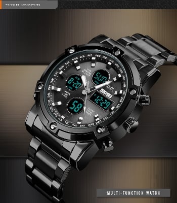 Picture of Versatile -Choice and Remark -SKMEI Fashionable Quartz Dual Display Watch 1389- Avant-garde Qualityful - Easy To care and Longive