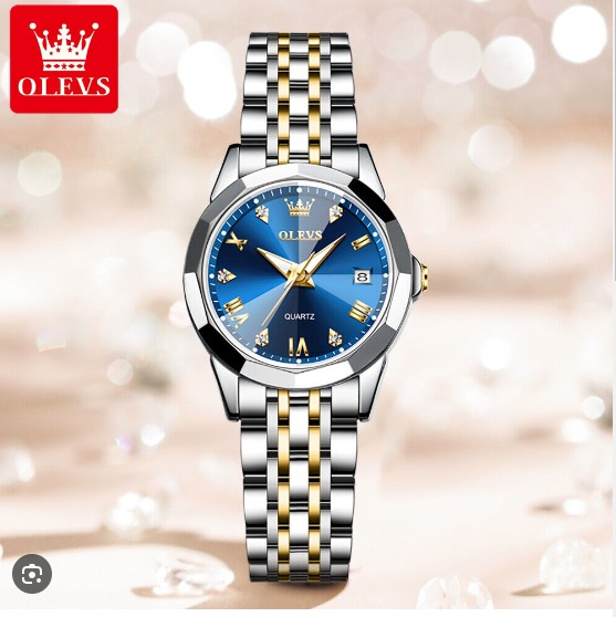 Picture of Inspired by OLi-VS 9931 Luxury Water-resistant women Quartz Wristwatch- Silver Gold blue black white