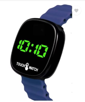 Picture of Ultra Black Square Touch Digital Watch - For Boys & Girls D-69 Ultra LED Touch Screen For Kids LED