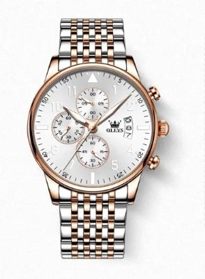 Picture of Inspired by Inspired by LEV-S 2868 Men Watch Choronograph Water Resistant Stainless Steel Watch For Men-Silver