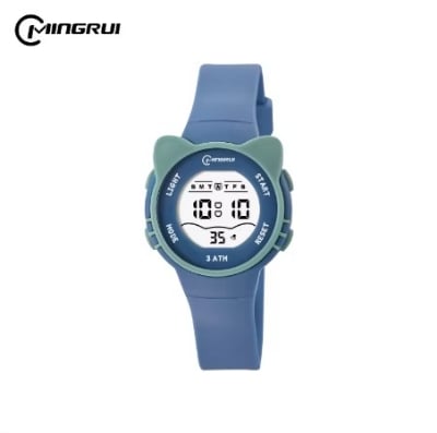 Picture of Inspired by Cartoon Cat Design Colorful Electronic Kids Watch, 30m Water Resistant Swimming Children Digital Wristwatch