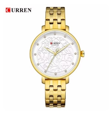 Picture of Inspired by CN 9046 Silver/golden Stainless Steel Analog Watch For Women. Watch/Ladies Watch/Wristwatch.