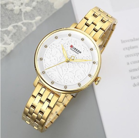 Picture of Inspired by CN 9046 Silver/golden Stainless Steel Analog Watch For Women. Watch/Ladies Watch/Wristwatch.