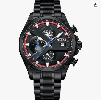 Picture of Inspired by curren Men's Watches Analog Quartz Military Chronography Business Watches for Men Waterproof Sport Stainless Steel Wrist Watch Date