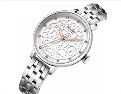 Picture of Inspired by CNN 9046 Silver/golden Stainless Steel Analog Watch For Women. Watch/Ladies Watch/Wristwatch.