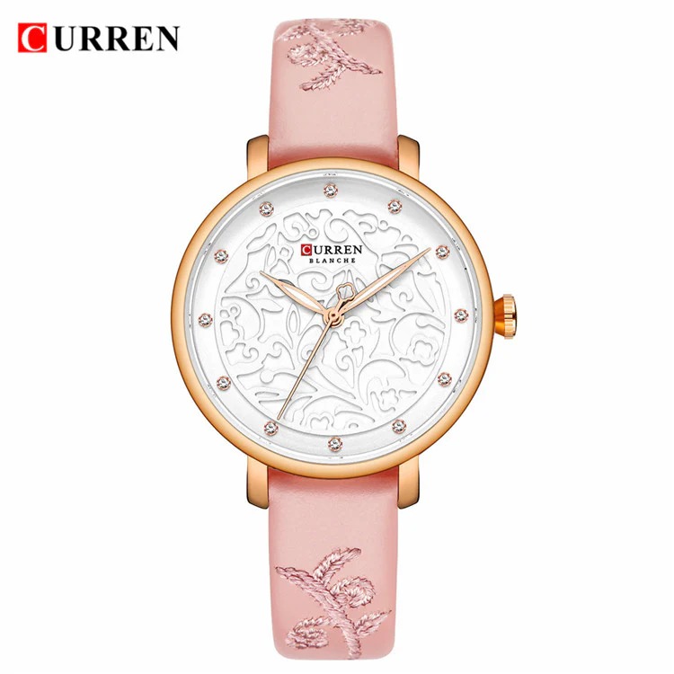 Picture of Inspired by Curren 9046 Fashion Stainless Steel Analog Watch for Women-Rose Gold and Black Color-Watch