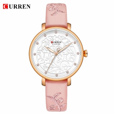 Picture of Inspired by Curren 9046 Fashion Stainless Steel Analog Watch for Women-Rose Gold and Black Color-Watch