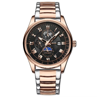 Picture of BINBOND B3982 New Style Silver Men Quartz Watch Authentic Stainless Steel Band Water Proof Date Display Dials Decoration Watch