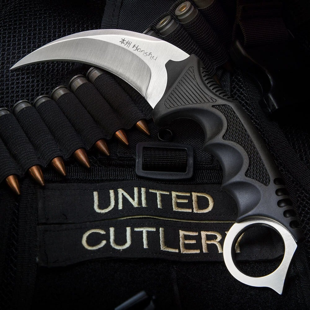 Picture of Knife Fixed Blade Tactical Camping Tool with Sheath and Cord for Camping Hunting，Fishing，Outdoor，Survival (Black) ( Black )