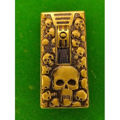 Picture of Retro Metal skull shape Refillable lighters