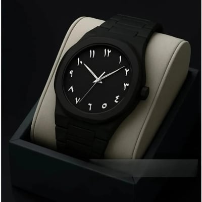 Picture of Arabic Aura Watch – Carbon Fiber Look Body with Sleek & Modern Design - White X Green