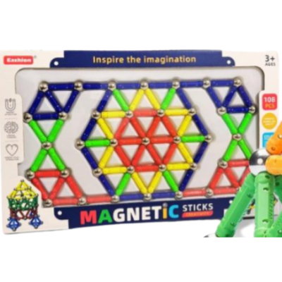 Picture of 3D Magnetic Sticks 108 Pcs