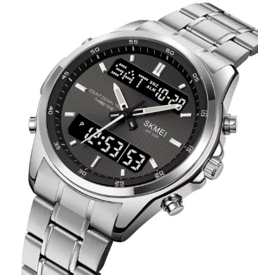 Picture of SKMEI 2049 Electronic Dual Display Quartz Watch For Men-Silver