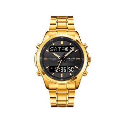 Picture of SKMEI 2049 Electronic Dual Display Quartz Watch For Men-Gold