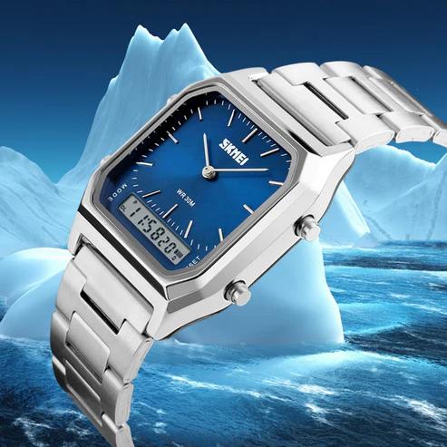 Picture of SKMEI 1220 Watch For Men-Silver Blue
