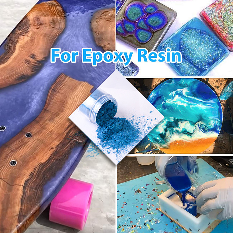 Picture of 10 gram Mica Powder set  14 Color Color  Epoxy Resin Multicolor 